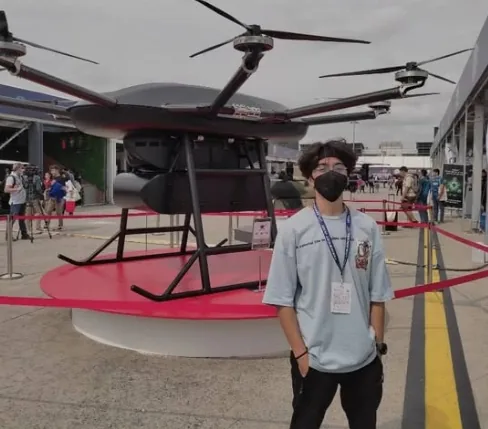 At Teknofest with a cargo drone